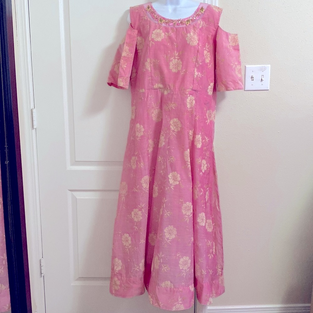 Pink full Anarkali Maxi dress